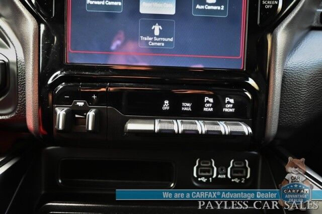 2022 Ram 1500 Rebel / GT Pkg / Night Edition / Rebel 12 Pkg / 4X4 / Crew Cab / Heated Seats & Steering / NAV / Sunroof / Auto Start / Harman Kardon / Adaptive Cruise / Blind Spot & Lane Alert / Tonneau Cover / Tow Pkg / 1-Owner Anchorage AK