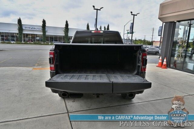 2022 Ram 1500 Rebel / GT Pkg / Night Edition / Rebel 12 Pkg / 4X4 / Crew Cab / Heated Seats & Steering / NAV / Sunroof / Auto Start / Harman Kardon / Adaptive Cruise / Blind Spot & Lane Alert / Tonneau Cover / Tow Pkg / 1-Owner Anchorage AK