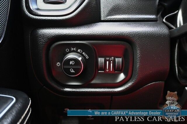 2022 Ram 1500 Rebel / GT Pkg / Night Edition / Rebel 12 Pkg / 4X4 / Crew Cab / Heated Seats & Steering / NAV / Sunroof / Auto Start / Harman Kardon / Adaptive Cruise / Blind Spot & Lane Alert / Tonneau Cover / Tow Pkg / 1-Owner Anchorage AK