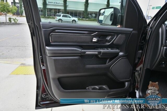2022 Ram 1500 Rebel / GT Pkg / Night Edition / Rebel 12 Pkg / 4X4 / Crew Cab / Heated Seats & Steering / NAV / Sunroof / Auto Start / Harman Kardon / Adaptive Cruise / Blind Spot & Lane Alert / Tonneau Cover / Tow Pkg / 1-Owner Anchorage AK