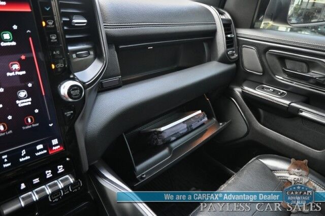 2022 Ram 1500 Rebel / GT Pkg / Night Edition / Rebel 12 Pkg / 4X4 / Crew Cab / Heated Seats & Steering / NAV / Sunroof / Auto Start / Harman Kardon / Adaptive Cruise / Blind Spot & Lane Alert / Tonneau Cover / Tow Pkg / 1-Owner Anchorage AK