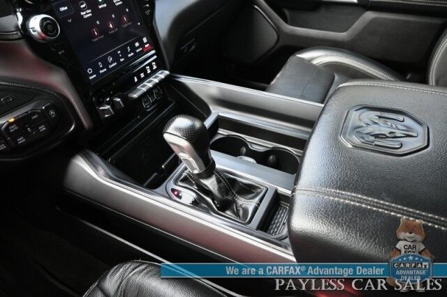 2022 Ram 1500 Rebel / GT Pkg / Night Edition / Rebel 12 Pkg / 4X4 / Crew Cab / Heated Seats & Steering / NAV / Sunroof / Auto Start / Harman Kardon / Adaptive Cruise / Blind Spot & Lane Alert / Tonneau Cover / Tow Pkg / 1-Owner Anchorage AK
