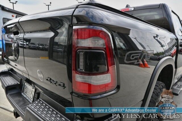 2022 Ram 1500 Rebel / GT Pkg / Night Edition / Rebel 12 Pkg / 4X4 / Crew Cab / Heated Seats & Steering / NAV / Sunroof / Auto Start / Harman Kardon / Adaptive Cruise / Blind Spot & Lane Alert / Tonneau Cover / Tow Pkg / 1-Owner Anchorage AK