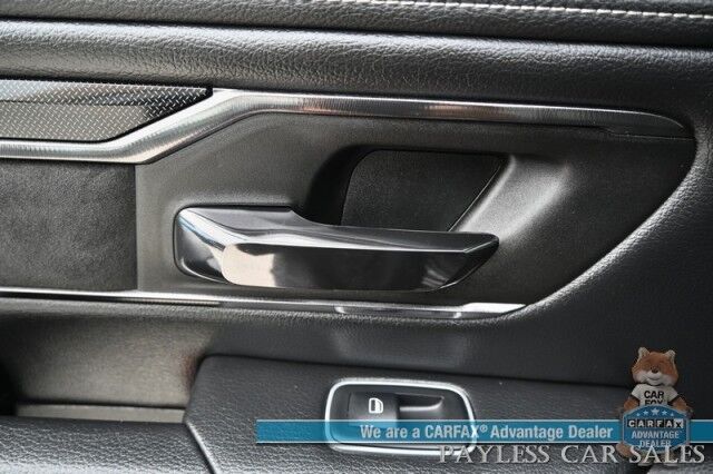 2022 Ram 1500 Rebel / GT Pkg / Night Edition / Rebel 12 Pkg / 4X4 / Crew Cab / Heated Seats & Steering / NAV / Sunroof / Auto Start / Harman Kardon / Adaptive Cruise / Blind Spot & Lane Alert / Tonneau Cover / Tow Pkg / 1-Owner Anchorage AK