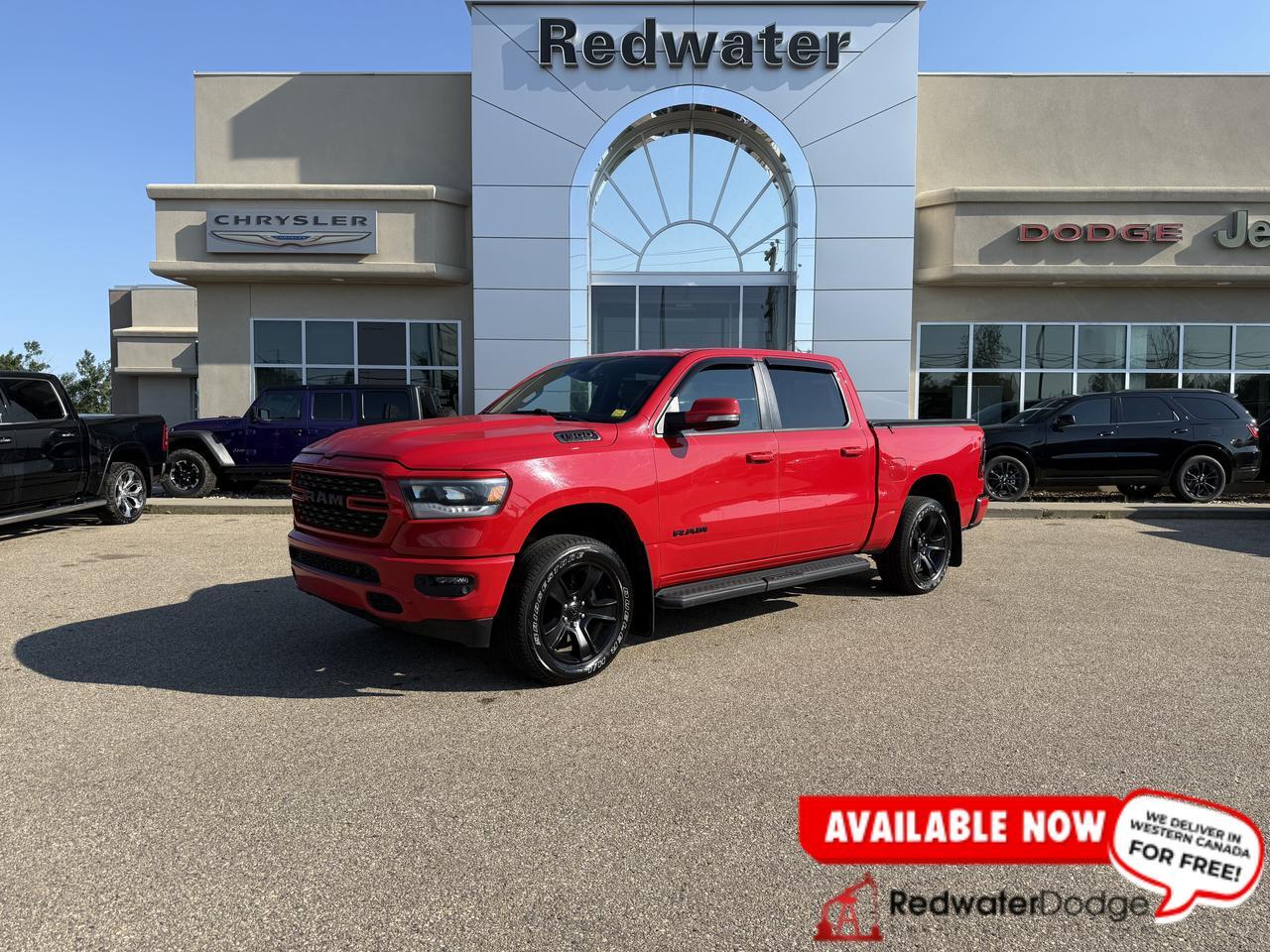 2022 Ram 1500 Sport Crew Cab 4x4 | HEMI V8 | Flame Red | NAV | 12IN Display | Heated Seats | Remote Start | Alpine