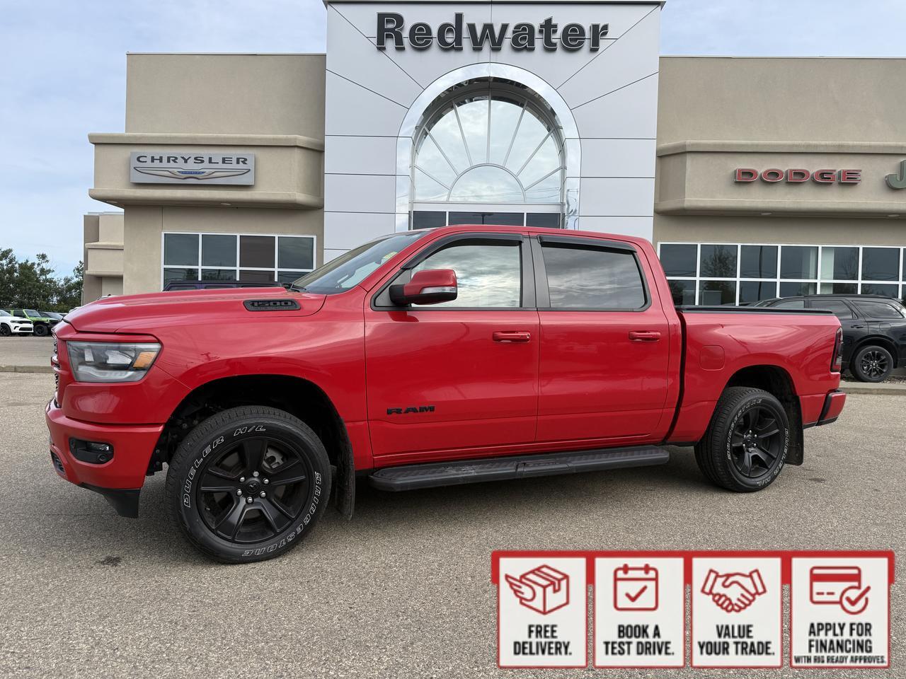 2022 Ram 1500 Sport Crew Cab 4x4 | HEMI V8 | Flame Red | NAV | 12IN Display | Heated Seats | Remote Start | Alpine