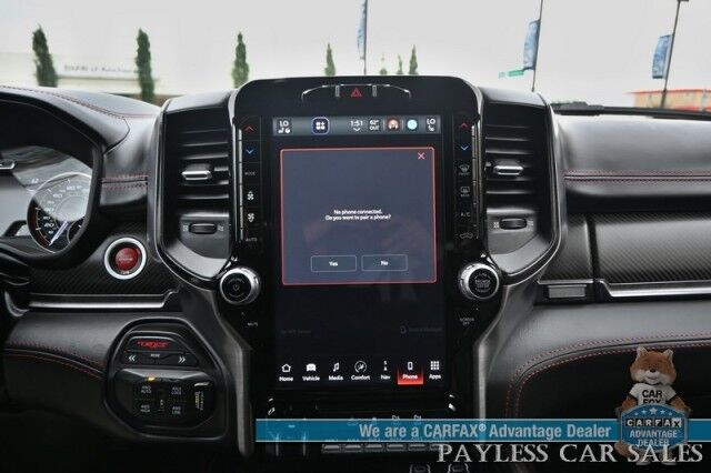 2022 Ram 1500 TRX / 4X4 / AutoStart / Level 2 / Carbon Fiber Pkg / Heated & Cooled Leather Seats / Heated Steering Wheel / Panoramic Sunroof / NAV / HUD / Harman Kardon / Blind Spot Alert / Block Heater / Bed Liner / Tow Pkg Anchorage AK