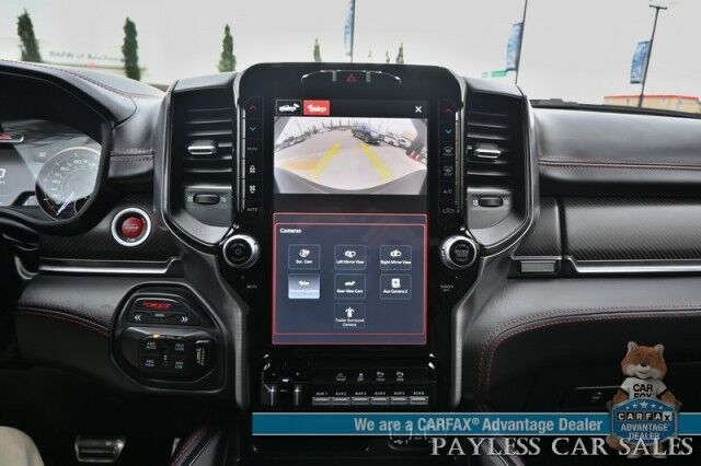 2022 Ram 1500 TRX / 4X4 / AutoStart / Level 2 / Carbon Fiber Pkg / Heated & Cooled Leather Seats / Heated Steering Wheel / Panoramic Sunroof / NAV / HUD / Harman Kardon / Blind Spot Alert / Block Heater / Bed Liner / Tow Pkg Anchorage AK