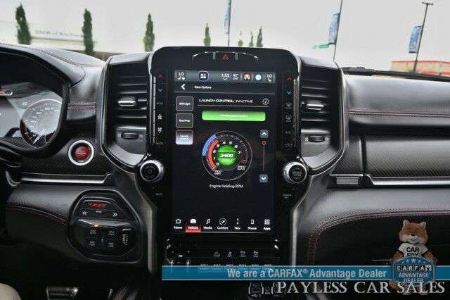 2022 Ram 1500 TRX / 4X4 / AutoStart / Level 2 / Carbon Fiber Pkg / Heated & Cooled Leather Seats / Heated Steering Wheel / Panoramic Sunroof / NAV / HUD / Harman Kardon / Blind Spot Alert / Block Heater / Bed Liner / Tow Pkg Anchorage AK