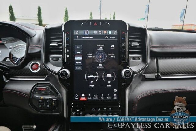 2022 Ram 1500 TRX / 4X4 / AutoStart / Level 2 / Carbon Fiber Pkg / Heated & Cooled Leather Seats / Heated Steering Wheel / Panoramic Sunroof / NAV / HUD / Harman Kardon / Blind Spot Alert / Block Heater / Bed Liner / Tow Pkg Anchorage AK