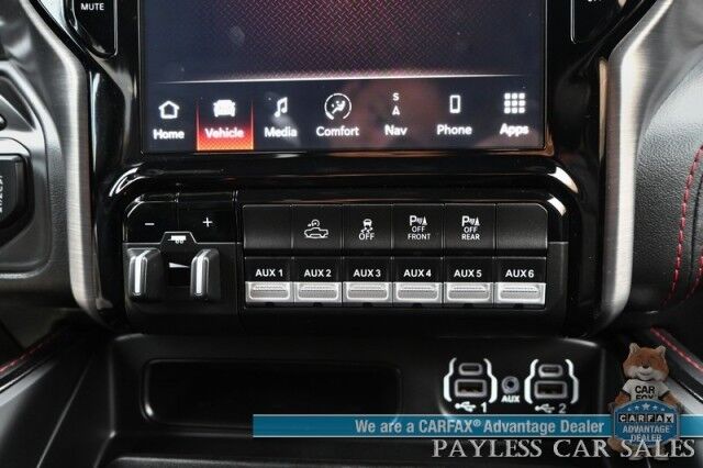 2022 Ram 1500 TRX / 4X4 / AutoStart / Level 2 / Carbon Fiber Pkg / Heated & Cooled Leather Seats / Heated Steering Wheel / Panoramic Sunroof / NAV / HUD / Harman Kardon / Blind Spot Alert / Block Heater / Bed Liner / Tow Pkg Anchorage AK
