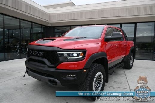 2022 Ram 1500 TRX / 4X4 / AutoStart / Level 2 / Carbon Fiber Pkg / Heated & Cooled Leather Seats / Heated Steering Wheel / Panoramic Sunroof / NAV / HUD / Harman Kardon / Blind Spot Alert / Block Heater / Bed Liner / Tow Pkg Anchorage AK