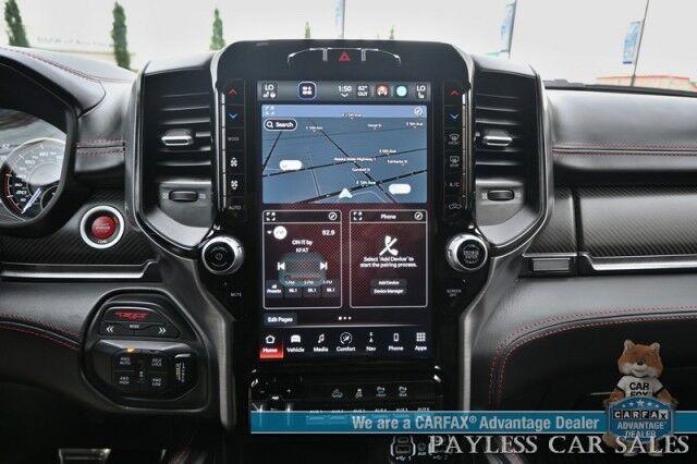 2022 Ram 1500 TRX / 4X4 / AutoStart / Level 2 / Carbon Fiber Pkg / Heated & Cooled Leather Seats / Heated Steering Wheel / Panoramic Sunroof / NAV / HUD / Harman Kardon / Blind Spot Alert / Block Heater / Bed Liner / Tow Pkg Anchorage AK