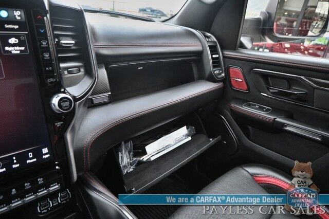 2022 Ram 1500 TRX / 4X4 / AutoStart / Level 2 / Carbon Fiber Pkg / Heated & Cooled Leather Seats / Heated Steering Wheel / Panoramic Sunroof / NAV / HUD / Harman Kardon / Blind Spot Alert / Block Heater / Bed Liner / Tow Pkg Anchorage AK