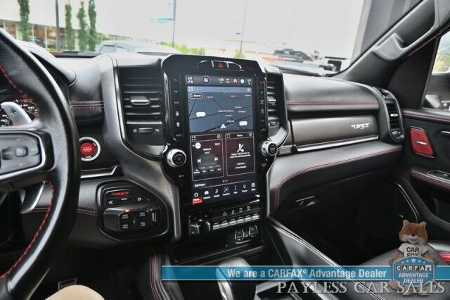 2022 Ram 1500 TRX / 4X4 / AutoStart / Level 2 / Carbon Fiber Pkg / Heated & Cooled Leather Seats / Heated Steering Wheel / Panoramic Sunroof / NAV / HUD / Harman Kardon / Blind Spot Alert / Block Heater / Bed Liner / Tow Pkg Anchorage AK