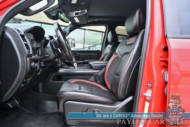2022 Ram 1500 TRX / 4X4 / AutoStart / Level 2 / Carbon Fiber Pkg / Heated & Cooled Leather Seats / Heated Steering Wheel / Panoramic Sunroof / NAV / HUD / Harman Kardon / Blind Spot Alert / Block Heater / Bed Liner / Tow Pkg Anchorage AK