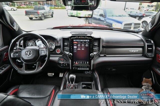 2022 Ram 1500 TRX / 4X4 / AutoStart / Level 2 / Carbon Fiber Pkg / Heated & Cooled Leather Seats / Heated Steering Wheel / Panoramic Sunroof / NAV / HUD / Harman Kardon / Blind Spot Alert / Block Heater / Bed Liner / Tow Pkg Anchorage AK