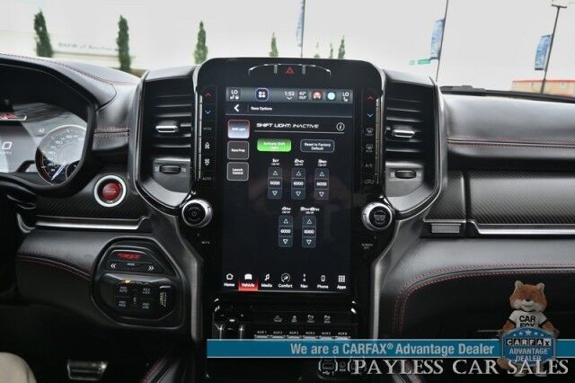 2022 Ram 1500 TRX / 4X4 / AutoStart / Level 2 Group / Carbon Fiber Pkg / Heated & Cooled Leather Seats / Heated Steering Wheel / Panoramic Sunroof / NAV / HUD / Harman Kardon / Blind Spot Alert / Block Heater / Bed Liner / Tow Pkg Anchorage AK