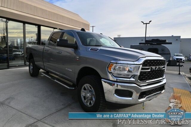 2022 Ram 2500 Big Horn / AWD / Crew Cab / 6.7L I6 Cummins Turbo Diesel / Premium Cloth Seats / Seats 6 / Apple CarPlay & Android Auto / Block Heater / Running Boards / Back Up Cam / Only 36K Miles / Tow Pkg / 1-Owner Anchorage AK