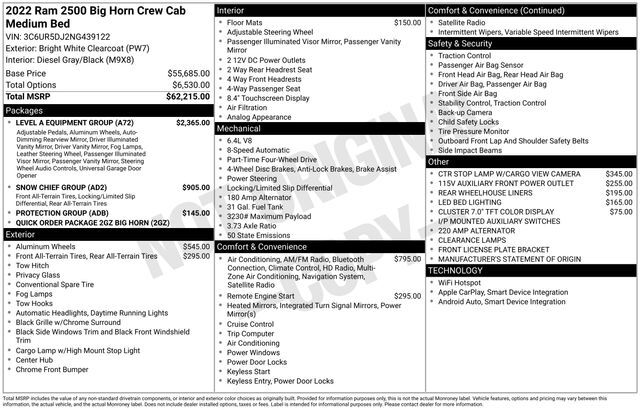 2022 Ram 2500 Big Horn Raleigh NC