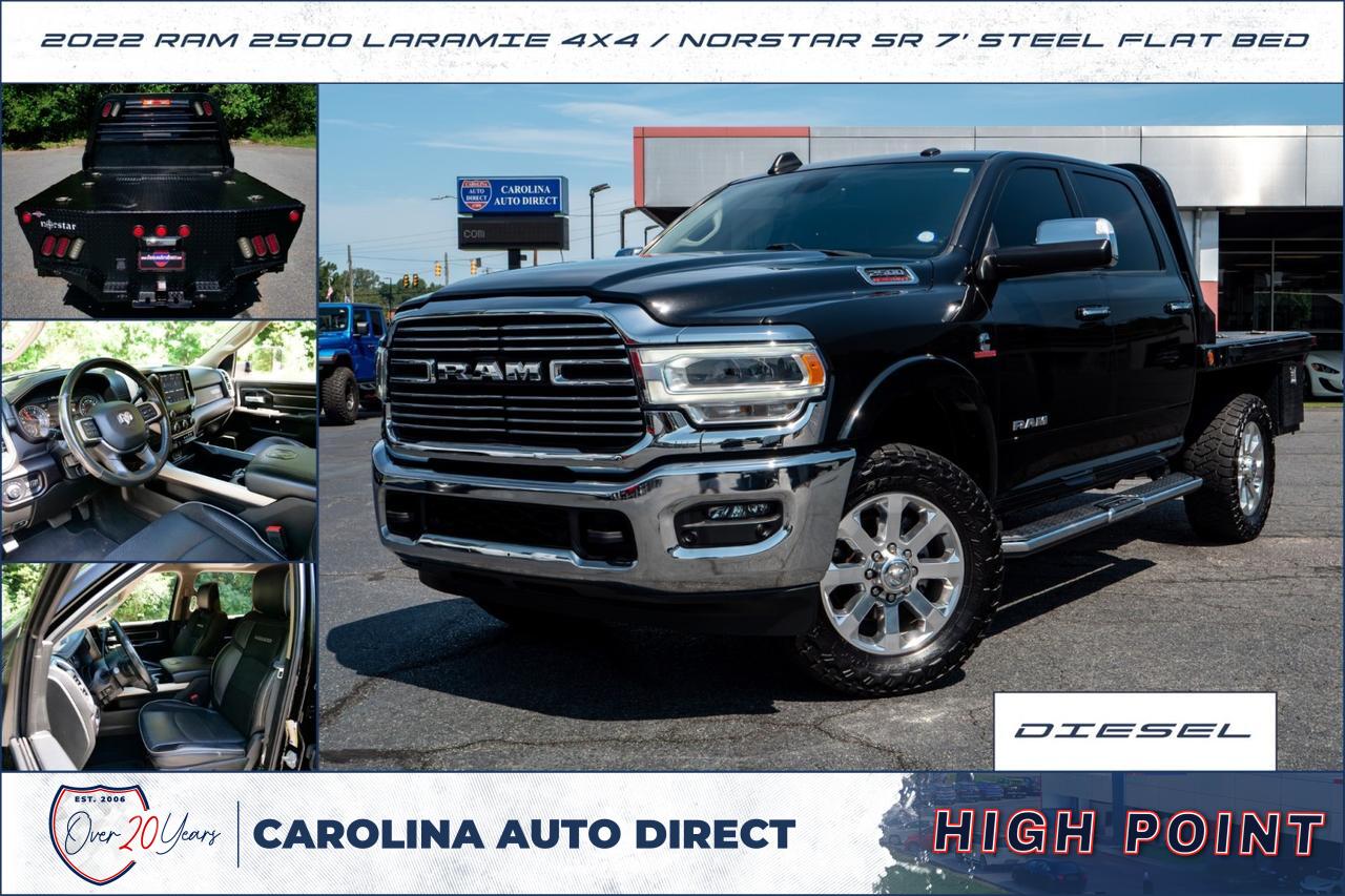 2022 Ram 2500 Laramie 4X4 / NORSTAR SR STEEL FLAT BED / Turbo Diesel!