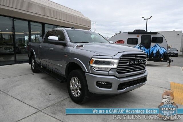 2022 Ram 2500 Laramie Sport / 4X4 / 6.7L Cummins / AutoStart / Cold Weather Pkg / Heated & Cooled Leather Seats / Heated Steering / Harman Kardon Speakers / NAV / Lane Departure & Forward Collision Alert / Block Heater / 1-Owner Anchorage AK