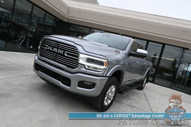 2022 Ram 2500 Laramie Sport / 4X4 / 6.7L Cummins / AutoStart / Cold Weather Pkg / Heated & Cooled Leather Seats / Heated Steering / Harman Kardon Speakers / NAV / Lane Departure & Forward Collision Alert / Block Heater / 1-Owner Anchorage AK