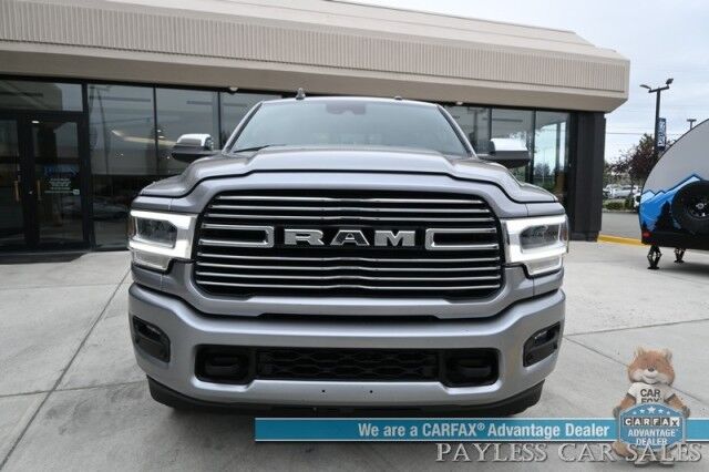 2022 Ram 2500 Laramie Sport / 4X4 / Crew Cab / 6.7L Cummins / AutoStart / Cold Weather Pkg / Heated & Cooled Leather Seats / Heated Steering Wheel / Harman Kardon / NAV / Lane Departure & Forward Collision / Tow Pkg / 1-Owner Anchorage AK