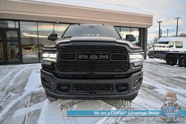 2022 Ram 2500 Limited / 4X4 / Cummins Turbo Diesel / Mega Cab / Night Edition / Auto Start / Heated & Cooled Leather Seats / Heated Steering Wheel / Sunroof / NAV / Alpine Speakers / Blind Spot Alert / Bed Liner / Tow Pkg / 1-Owner Anchorage AK 2022 Ram 2500 Limited / 4X4 / Cummins Turbo Diesel / Mega Cab / Night Edition / Auto Start / Heated & Cooled Leather Seats / Heated Steering Wheel / Sunroof / NAV / Alpine Speakers / Blind Spot Alert / Bed Liner / Tow Pkg / 1-Owner Anchorage AK