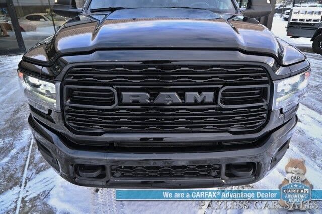 2022 Ram 2500 Limited / 4X4 / Cummins Turbo Diesel / Mega Cab / Night Edition / Auto Start / Heated & Cooled Leather Seats / Heated Steering Wheel / Sunroof / NAV / Alpine Speakers / Blind Spot Alert / Bed Liner / Tow Pkg / 1-Owner Anchorage AK 2022 Ram 2500 Limited / 4X4 / Cummins Turbo Diesel / Mega Cab / Night Edition / Auto Start / Heated & Cooled Leather Seats / Heated Steering Wheel / Sunroof / NAV / Alpine Speakers / Blind Spot Alert / Bed Liner / Tow Pkg / 1-Owner Anchorage AK