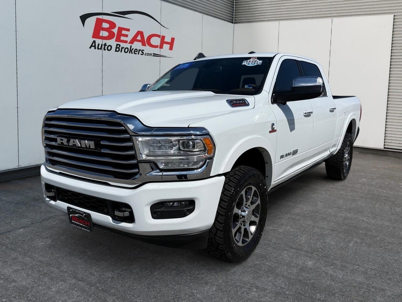 2022 Ram 2500 Longhorn, HEATED/VENTILATED SEATS, HEATED REAR SEATS, HEATED STEERING WHEEL, SUNROOF, APPLE CARPLAY/ANDROID AUTO, BED LINER, TOW PACKAGE, HARMAN/KARDON SPEAKERS, BACKUP CAMERA, POWER/HEATED MIRRORS, POWER FOLDING MIRRORS, ONLY 1 OWNER, CLEAN CARFAX!