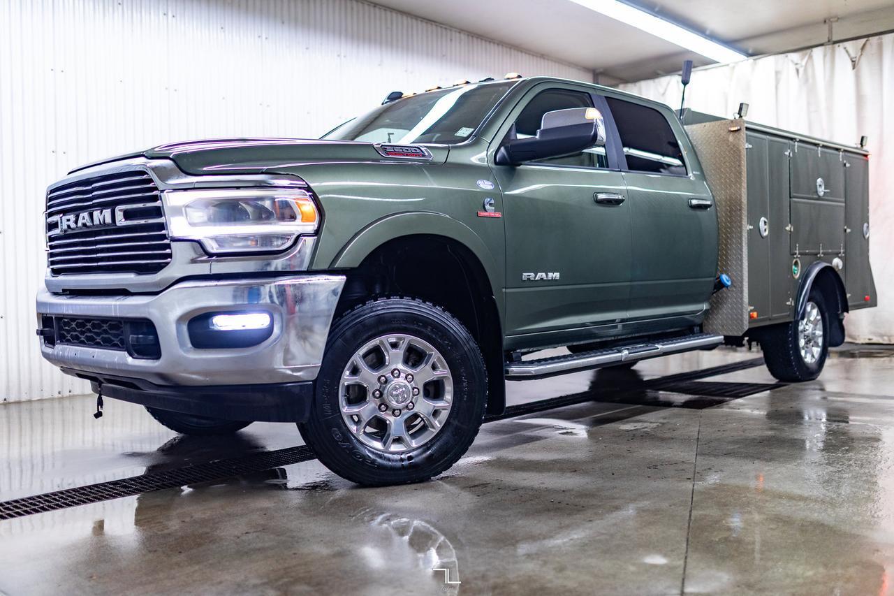 2022 Ram 3500 4x4 Crew Cab Laramie Mechanics Diesel AISIN Leather Nav Red Deer AB