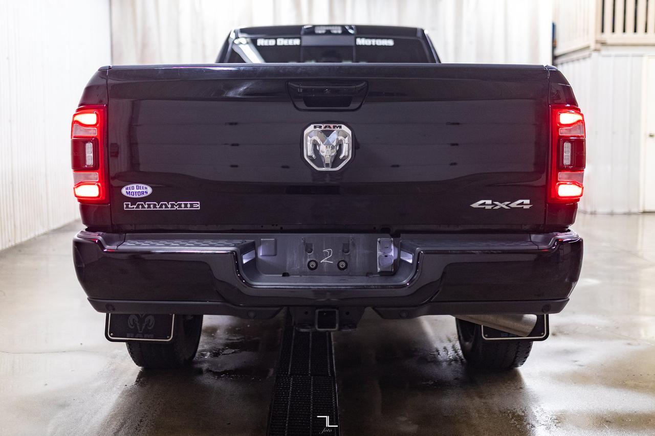 2022 Ram 3500 4x4 Crew Cab Laramie Sport Longbox Diesel AISIN Leather Nav BCam Red Deer AB