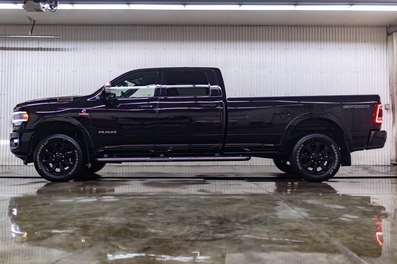2022 Ram 3500 4x4 Crew Cab Laramie Sport Longbox Diesel AISIN Leather Nav BCam Red Deer AB