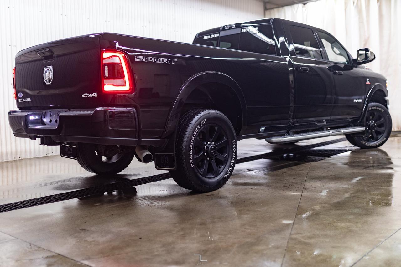 2022 Ram 3500 4x4 Crew Cab Laramie Sport Longbox Diesel AISIN Leather Nav BCam Red Deer AB