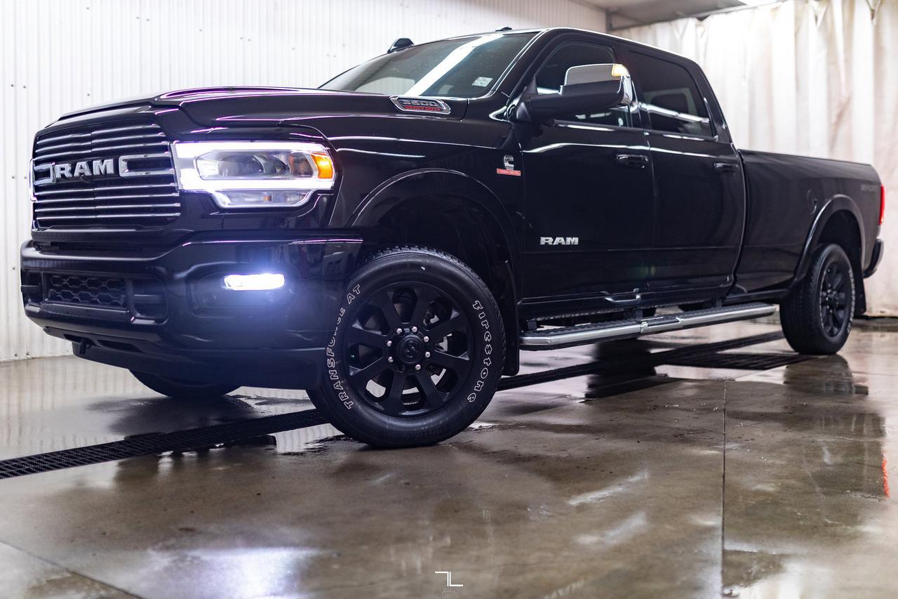 2022 Ram 3500 4x4 Crew Cab Laramie Sport Longbox Diesel AISIN Leather Nav BCam Red Deer AB