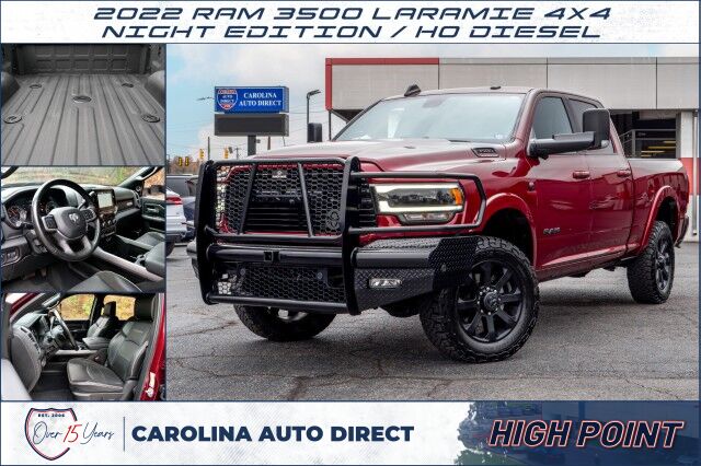 2022 Ram 3500 Laramie 4X4 / Night Edition / HO Diesel / Towing Tech!