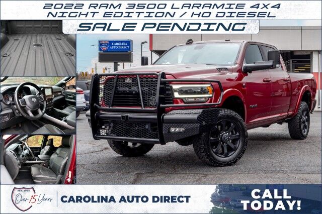 2022 Ram 3500 Laramie 4X4 / Night Edition / HO Diesel / Towing Tech!
