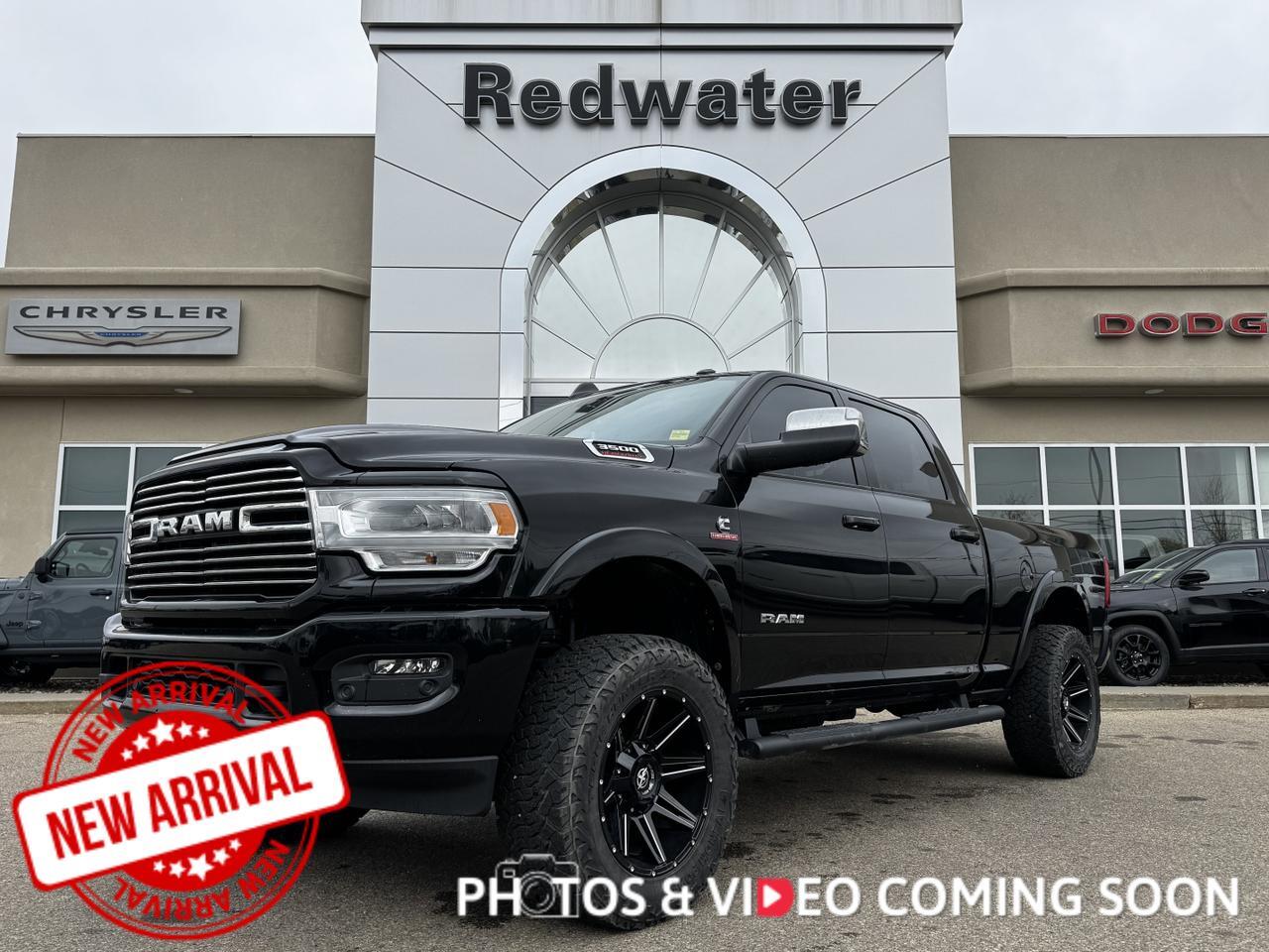 2022 Ram 3500 Laramie Crew Cab | Rig Ready Ram |  Low KMs | Cummins Diesel | Leather | Heated Vented Seats | NAV Redwater AB