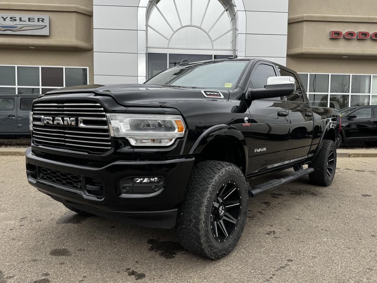 2022 Ram 3500 Laramie Crew Cab | Rig Ready Ram |  Low KMs | Cummins Diesel | Leather | Heated Vented Seats | NAV Redwater AB