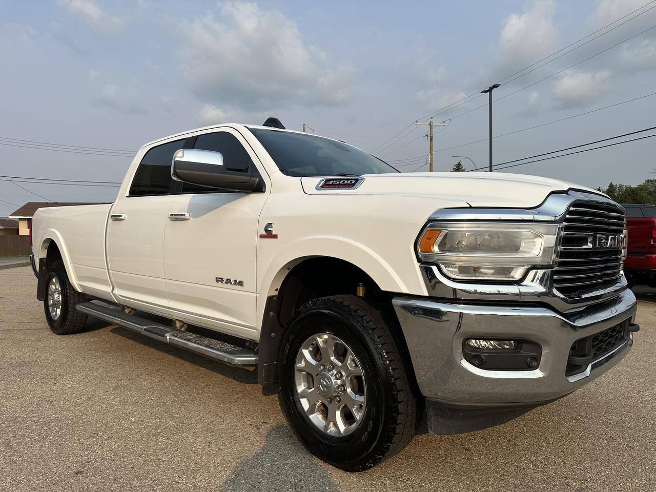 2022 Ram 3500 Laramie Crew Cab 4x4 | Cummins Diesel | Low KMs | Black Leather | Heated Vented Seats | NAV Redwater AB