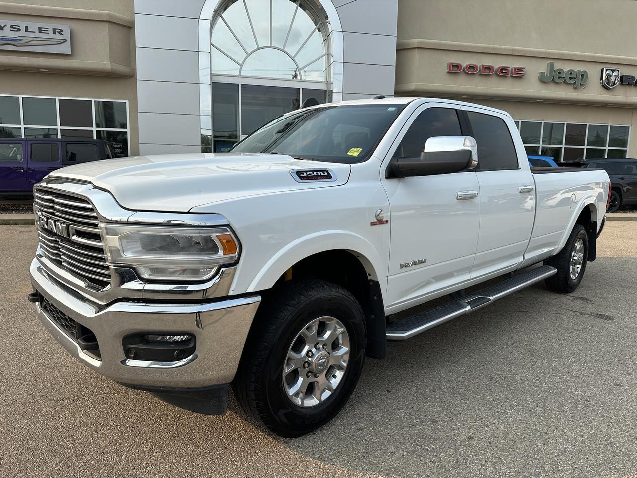 2022 Ram 3500 Laramie Crew Cab 4x4 | Cummins Diesel | Low KMs | Black Leather | Heated Vented Seats | NAV Redwater AB