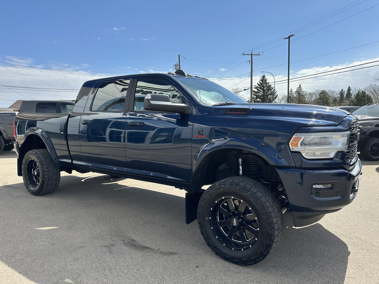 2022 Ram 3500 Laramie Mega Cab 4x4 | RIG READY RAM | BDS Lift | Leather Loaded | Heated & Vented Seats | Alpine Redwater AB