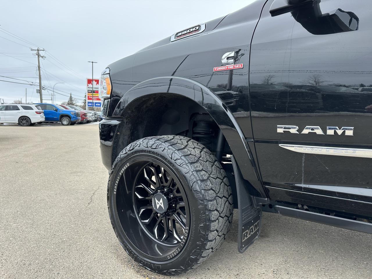 2022 Ram 3500 Limited | DELETED | 68RFE | Level Kit | Sentali Rims | Heated & Cooled Seats | Power Boards | Alpine Redwater AB