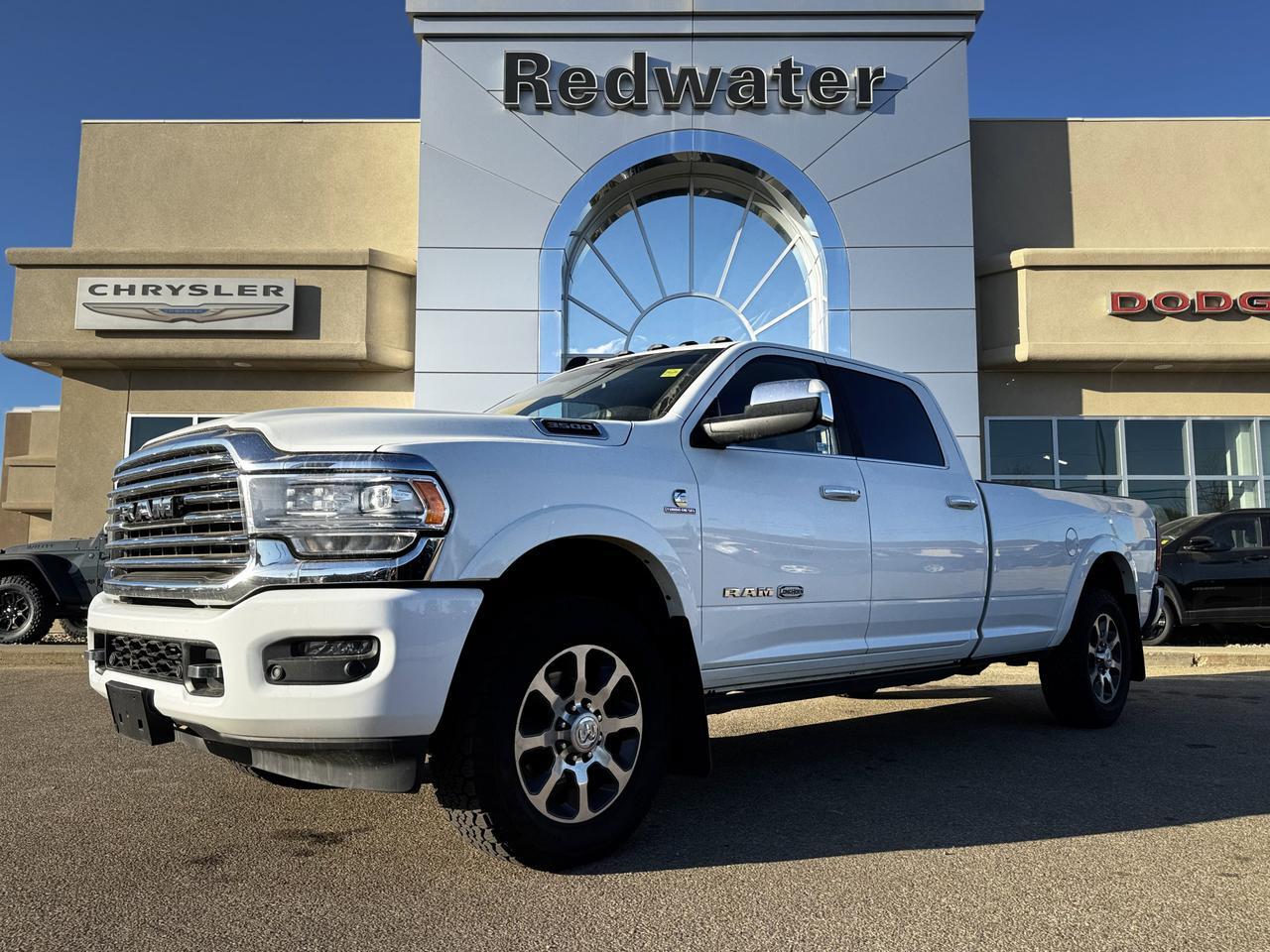 2022 Ram 3500 Limited Longhorn Crew Cab 4x4 | Cummins Diesel | Low KMs | Leather | Heated Vented Seats | NAV Redwater AB