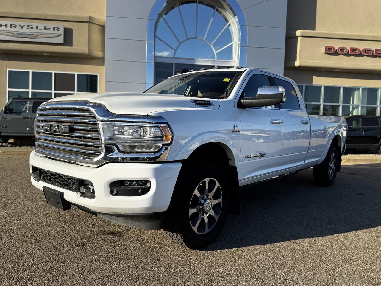2022 Ram 3500 Limited Longhorn Crew Cab 4x4 | Cummins Diesel | Low KMs | Leather | Heated Vented Seats | NAV Redwater AB