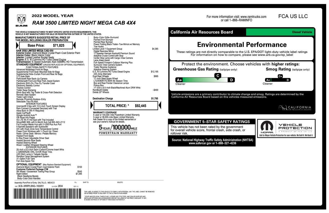 2022 Ram 3500 Limited Mega Cab 4x4 Tallmadge OH