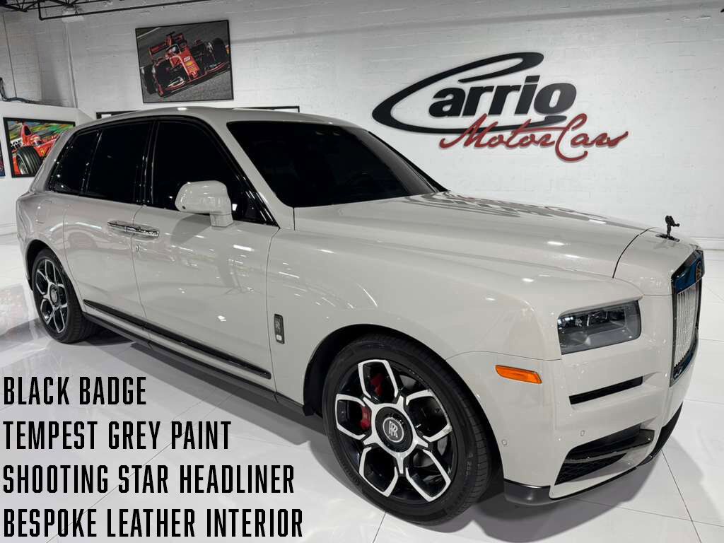 2022 Rolls-Royce Cullinan Black Badge Tempest Grey paint, bespoke interior, shooting star headliner AND MUCH MORE!!