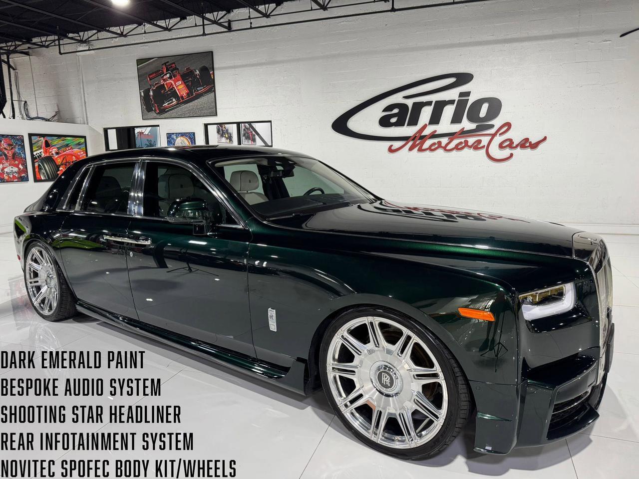 2022 Rolls-Royce Phantom Novitec SPOFEC body kit/wheels!! Dark Emerald paint, shooting star headliner AND MUCH MORE!! Fort Lauderdale FL