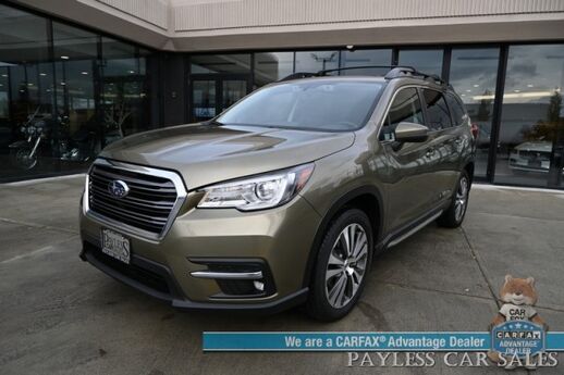 2022 Subaru Ascent Limited / AWD / Eyesight & Tech Pkg / Power & Heated Leather Seats / Heated Steering / NAV / Panoramic / Harman Kardon / Adaptive Cruise / Apple CarPlay & Android Auto / 3rd Row / Rear Captain Chairs / Seats 7 / 1-Owner Anchorage AK